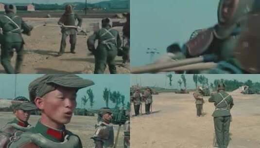 70年代80年代 解放军训练高清在线视频素材下载