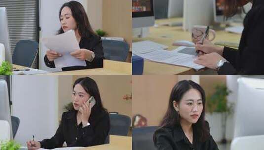 职场女性工作日常高清在线视频素材下载