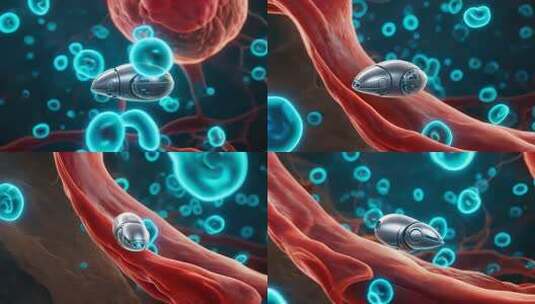血管内纳米机器人医疗场景高清在线视频素材下载