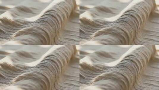 浅色纺织布料特写高清在线视频素材下载