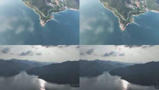 湖南省郴州市东江湖 航拍夏季森林 湖光山色高清在线视频素材下载