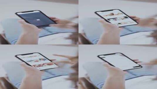 双手iphone互联网连接高清在线视频素材下载
