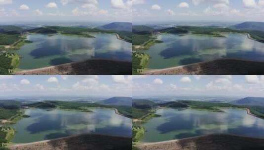 航拍湖泊风景高清在线视频素材下载