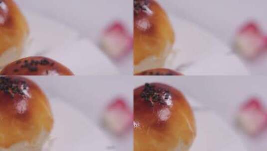 中式甜品蛋黄酥 (5)高清在线视频素材下载