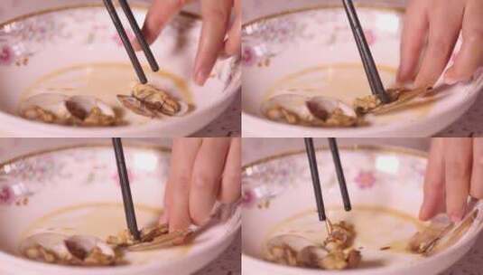 小海鲜花蛤蛏子肉 (7)高清在线视频素材下载