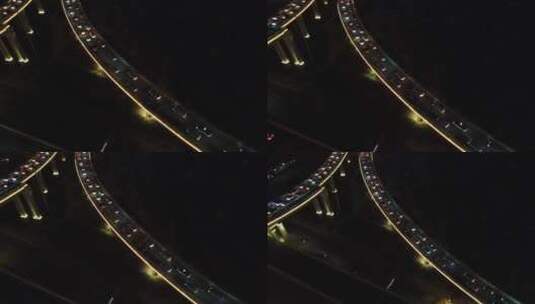 立交桥大环形全景航拍高清在线视频素材下载