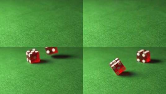 红色骰子双六高清在线视频素材下载