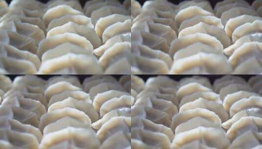饺子成品展示特写饺子素材高清在线视频素材下载