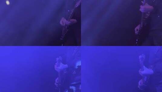 一名男子在舞台上弹吉他高清在线视频素材下载