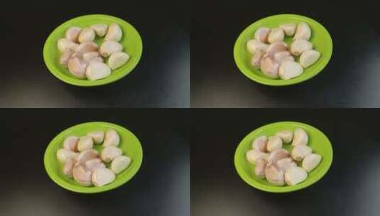 食物作料新鲜大蒜大蒜调味品高清在线视频素材下载