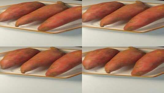 好吃的美食板栗红薯高清在线视频素材下载