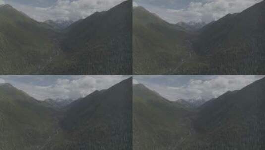 航拍青藏高原的雪山高清在线视频素材下载