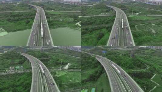 重庆鱼洞长江大桥航拍高清在线视频素材下载