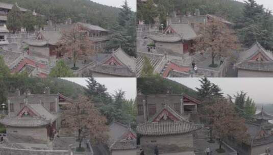 龙门石窟夜景航拍香山寺洛阳景点文化高清在线视频素材下载