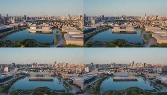 天津城市航拍环绕延时4K高清在线视频素材下载