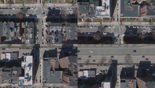航拍城市街道高清在线视频素材下载