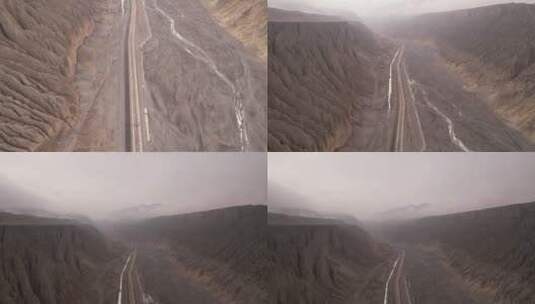 北疆 独山子大峡谷 冬季高清在线视频素材下载