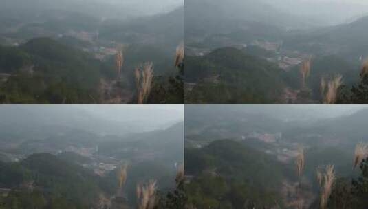 清晨大山薄雾视频高清在线视频素材下载
