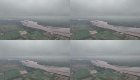云雾缭绕下的黄河母亲河高清在线视频素材下载