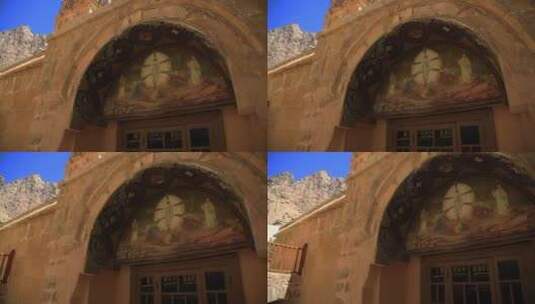 埃及的宗教圣地圣凯瑟琳修道院高清在线视频素材下载