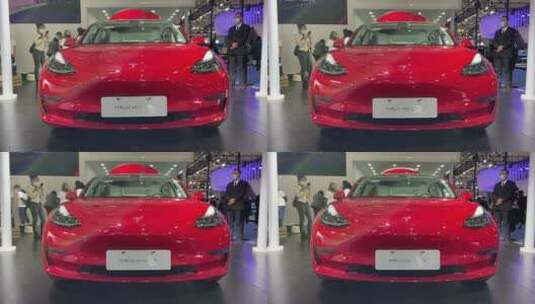 齐鲁国际车展，新能源品牌汽车高清在线视频素材下载