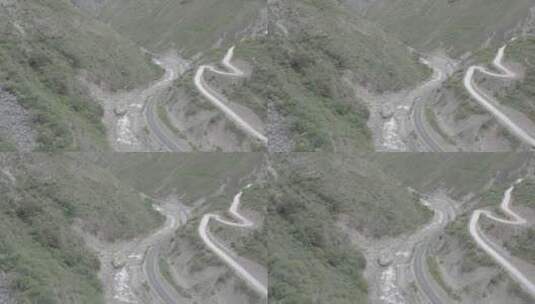 20200620 西藏盐井 公路318 悬崖村落 4k _0956高清在线视频素材下载