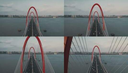 杭州之江大桥穿桥高清在线视频素材下载