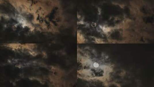 4K云中月延时空镜高清在线视频素材下载