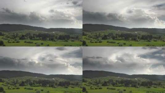 雨云和天空日落移动4K时间流逝高清在线视频素材下载