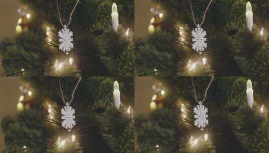 圣诞树上的装饰品高清在线视频素材下载