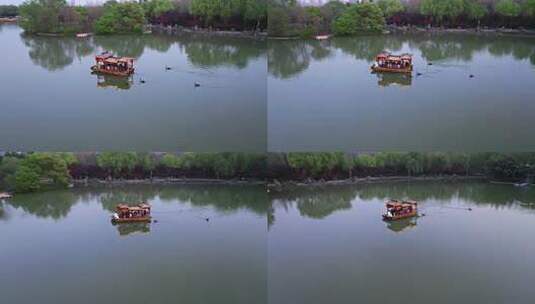 隋唐植物园滴翠湖高清在线视频素材下载