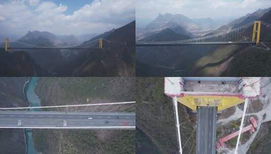 4K世界第二高桥航拍视频合集高清在线视频素材下载