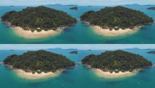 热带夏季海滩。巴西海滩旅游地标。高清在线视频素材下载