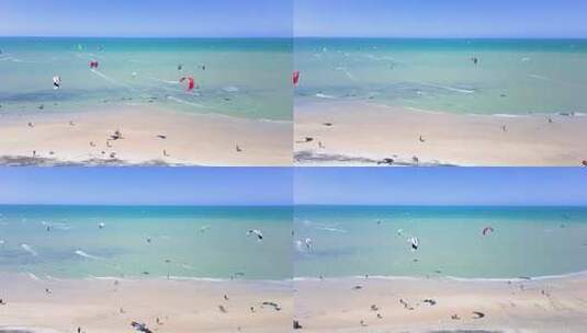 海滩的航拍镜头高清在线视频素材下载