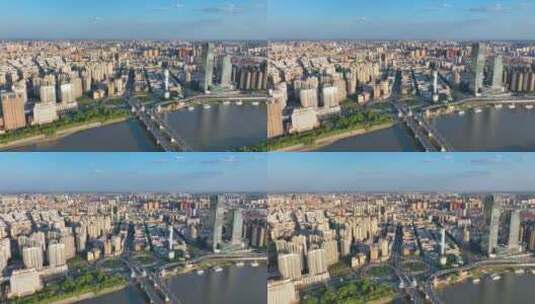 哈尔滨城市大全景航拍高清在线视频素材下载