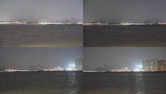 温州瓯江大桥夜景高清在线视频素材下载