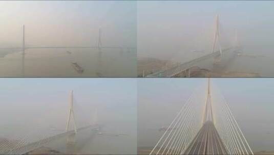 航拍望东长江大桥高清在线视频素材下载