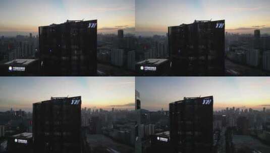 深圳腾讯总部腾讯滨海大厦夜景高清在线视频素材下载