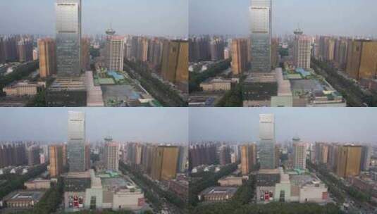 河北邯郸城市建设高楼大厦交通航拍高清在线视频素材下载