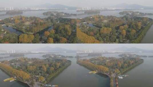 江苏南京玄武湖风光航拍高清在线视频素材下载