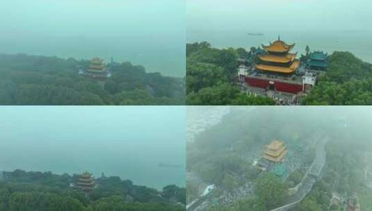 岳阳楼雾景高清在线视频素材下载