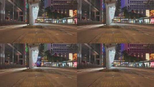 香港街景铛铛车高清在线视频素材下载