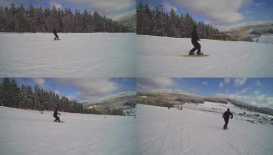 单板滑雪高清在线视频素材下载