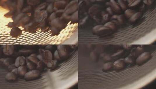 咖啡豆滚筒烘培高清在线视频素材下载