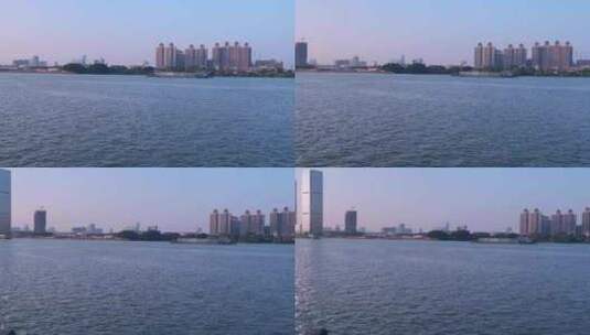 广州珠江滨江城市江景住宅景观高清在线视频素材下载