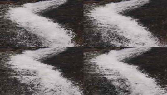 （慢镜）江西上饶望仙谷悬崖瀑布竖版高清在线视频素材下载
