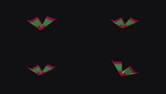 马尔代夫纸飞机旗帜V3高清在线视频素材下载