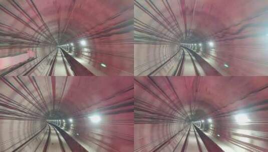 唯美城市地铁高铁动车列车交通隧道穿梭行驶高清在线视频素材下载
