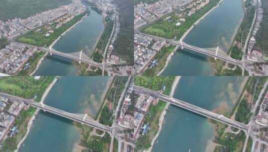 天峨县桥梁航拍高清在线视频素材下载