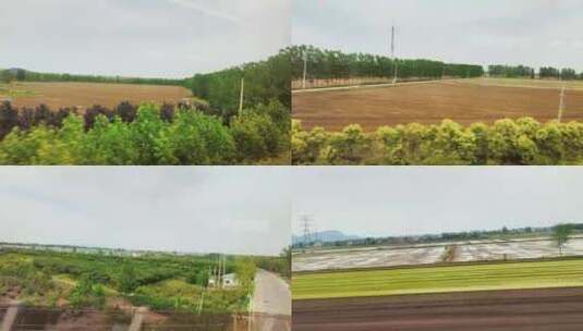 火车窗外农业种植实拍高清在线视频素材下载